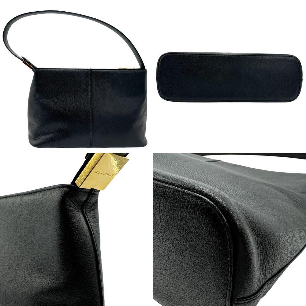 Burberry Shoulder Leather Bag Black Gold - Picture 3 of 4